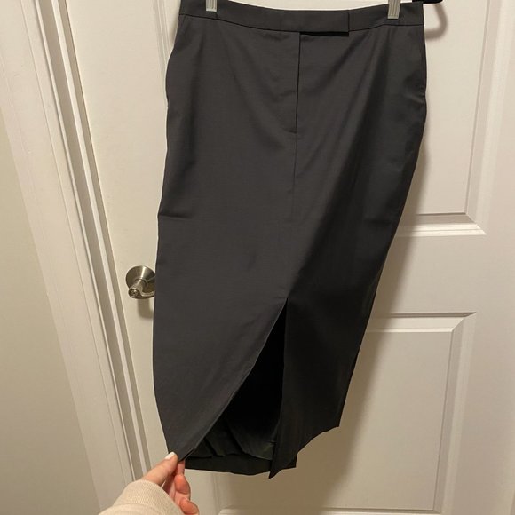 Nordstrom Signature and Caroline Issa - Wool Skirt with Button Detail - Picture 2 of 9